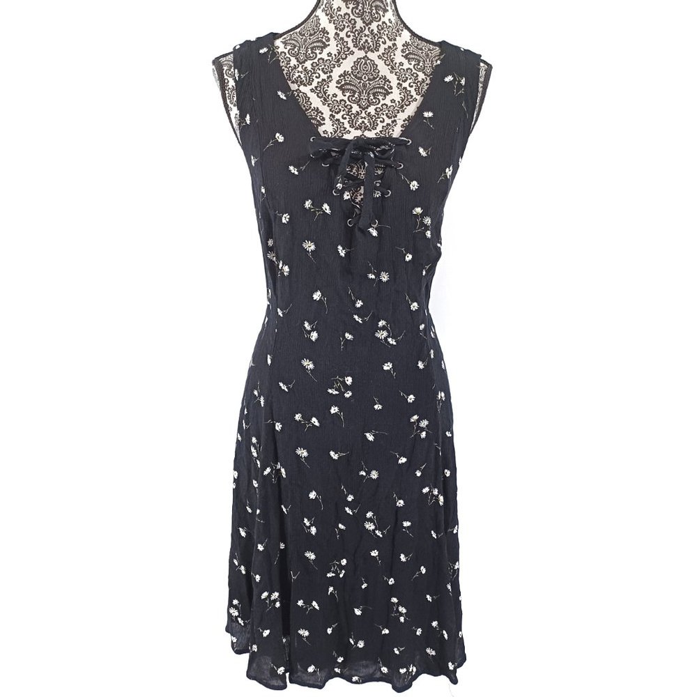 TORRID Sleeveless Lace Up Neck Floral Print Stretch Fit & Flare Dress 2 2X - Picture 2 of 5